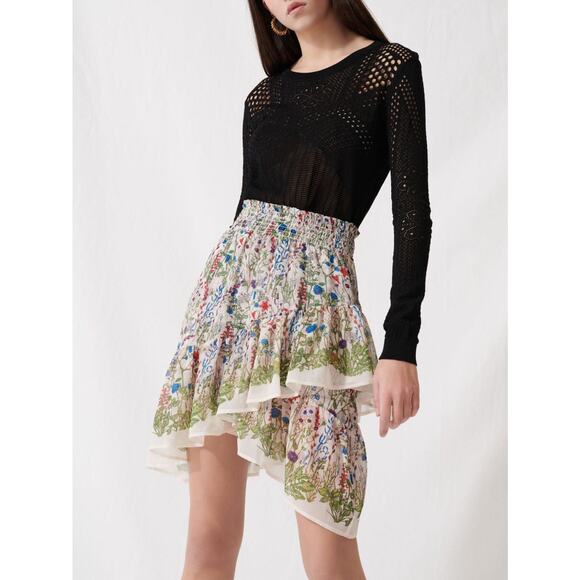 Maje Dresses & Skirts - Maje - Bucolic skirt with ruffles and smocks - Size 36 (S)